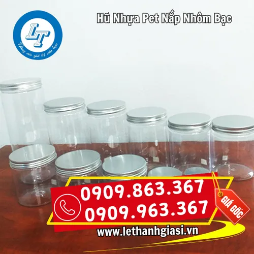 HŨ NHỰA PET NẮP NHÔM BẠC