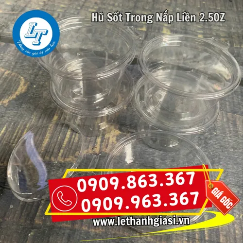 HŨ NHỰA ĐỰNG SỐT NẮP LIỀN 2.5OZ