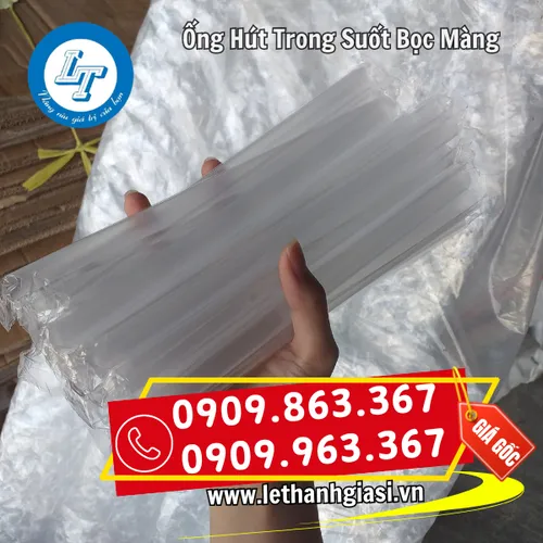 ỐNG HÚT TRÀ SỮA TRONG SUỐT BỌC MÀNG