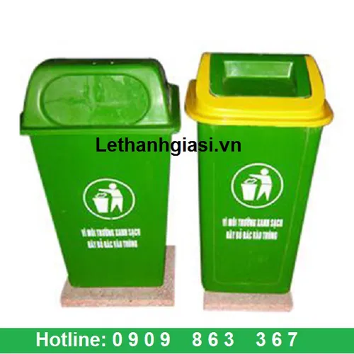 THÙNG RÁC CÔNG CỘNG -NẮP LẬT-NẮP ĐẨY