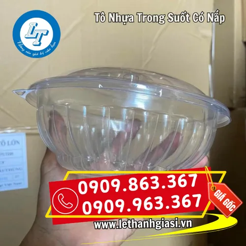 TÔ NHỰA TRONG SUỐT CÓ NẮP