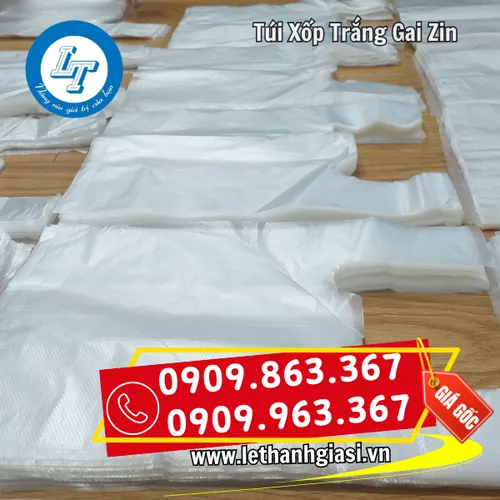 TÚI XỐP TRẮNG GAI ZIN
