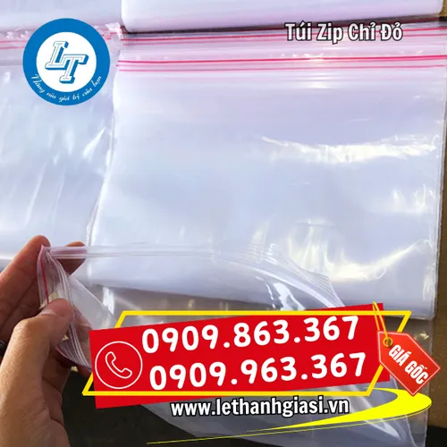 TÚI ZIPPER CHỈ ĐỎ