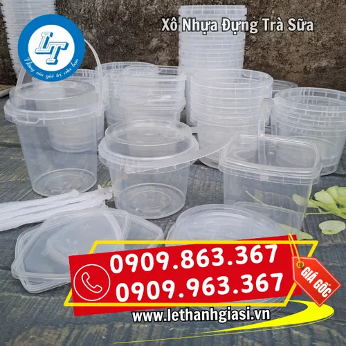 XÔ NHỰA ĐỰNG TRÀ SỮA
