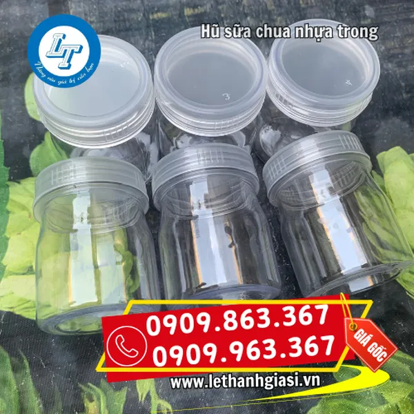 HŨ SỮA CHUA NHỰA TRONG