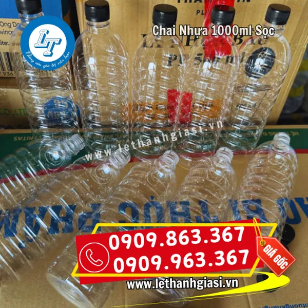 CHAI NHỰA 1000ML SỌC 