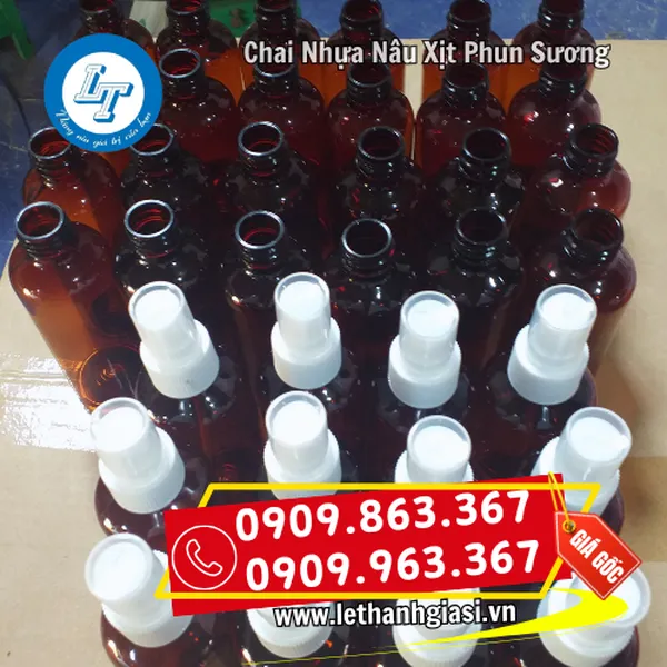 CHAI NHỰA NÂU XỊT PHUN SƯƠNG