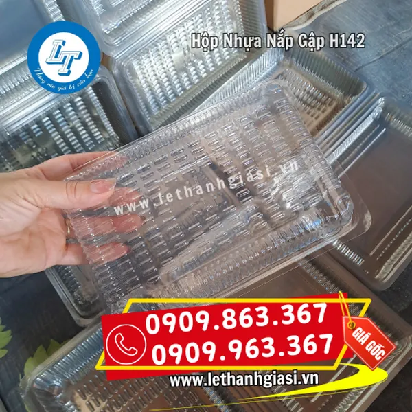HỘP NHỰA NẮP GẬP H142