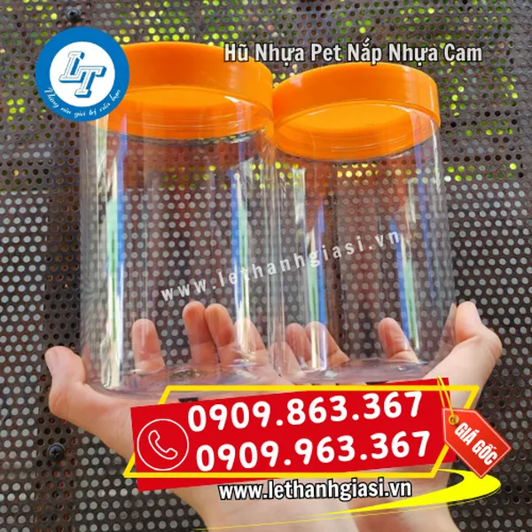 HŨ NHỰA PET NẮP NHỰA CAM