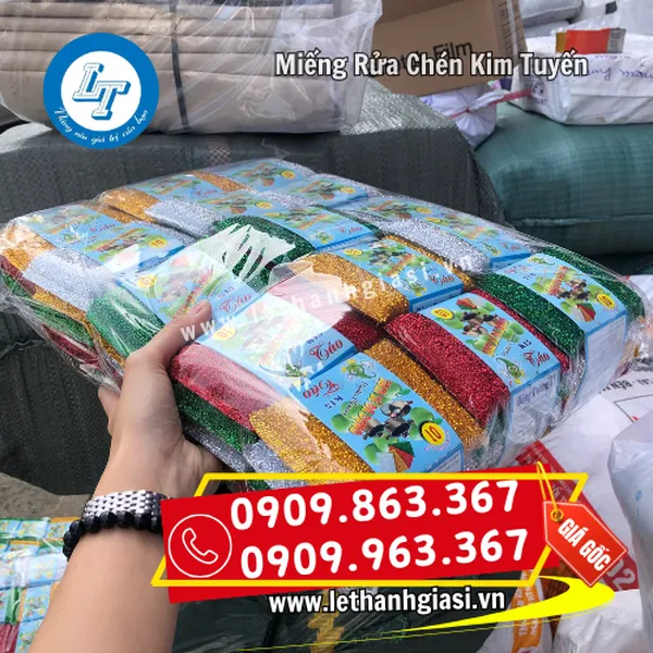 MIẾNG RỬA CHÉN KIM TUYẾN