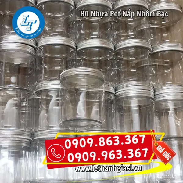 HŨ NHỰA PET NẮP NHÔM BẠC