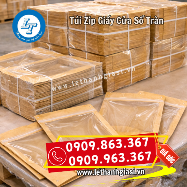 TÚI ZIP GIẤY CỬA SỔ TRÀN