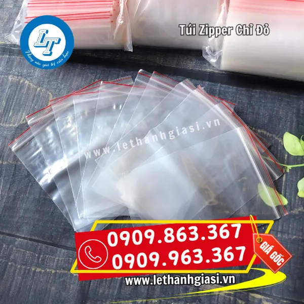 TÚI ZIPPER CHỈ ĐỎ