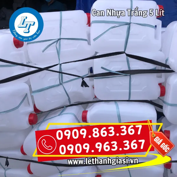 CAN NHỰA TRẮNG 5 LÍT