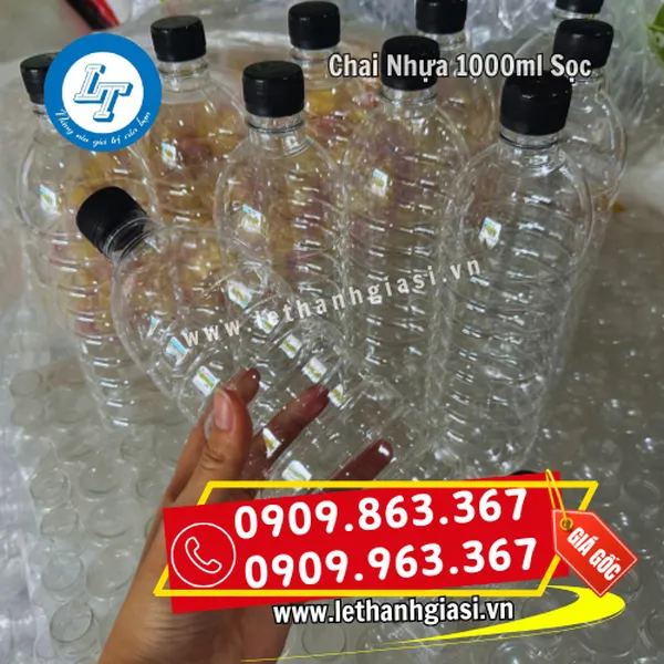 CHAI NHỰA 1000ML SỌC 