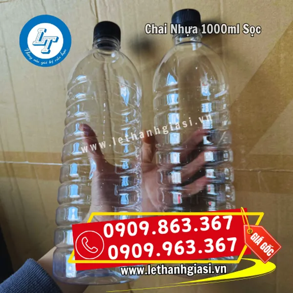 CHAI NHỰA 1000ML SỌC 