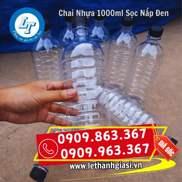 CHAI NHỰA 1000ML SỌC 