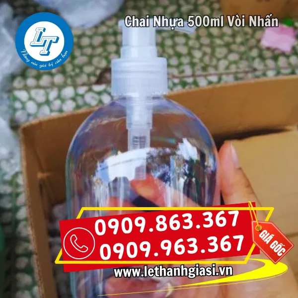 CHAI NHỰA VÒI NHẤN 500ML