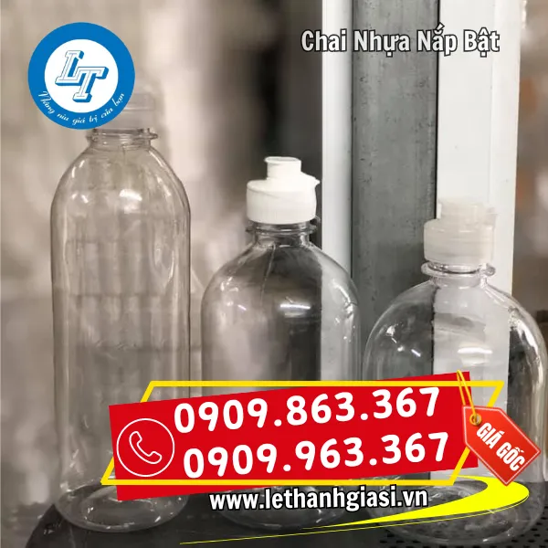 CHAI NHỰA NẮP BẬT