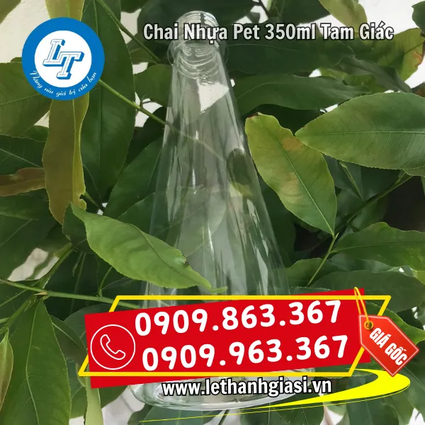 CHAI NHỰA PET HÌNH TAM GIÁC 350ML (TRÒN)