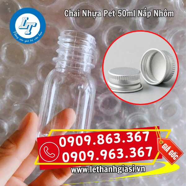 CHAI NHỰA NẮP NHÔM 50ML
