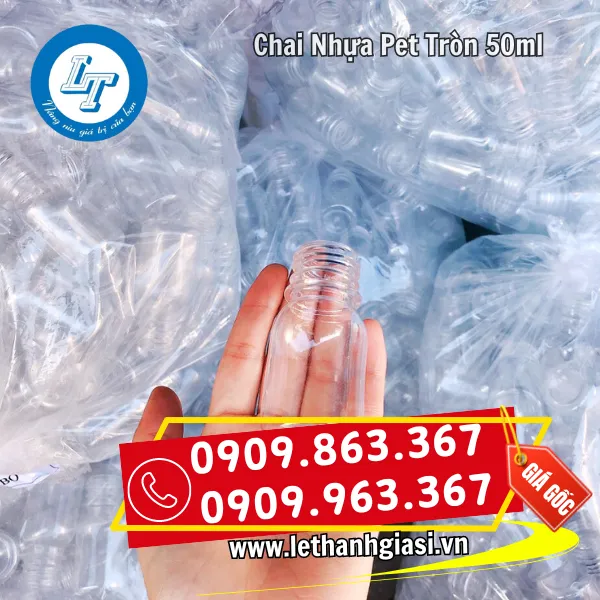 CHAI NHỰA PET TRÒN 50ML