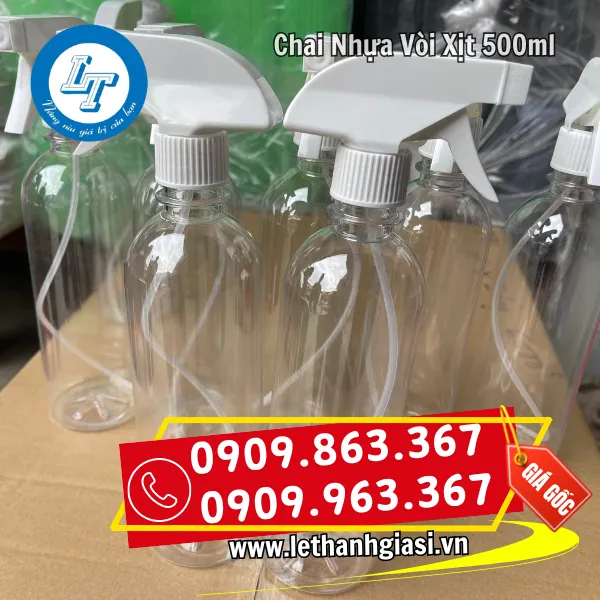 CHAI NHỰA VÒI XỊT 500ML