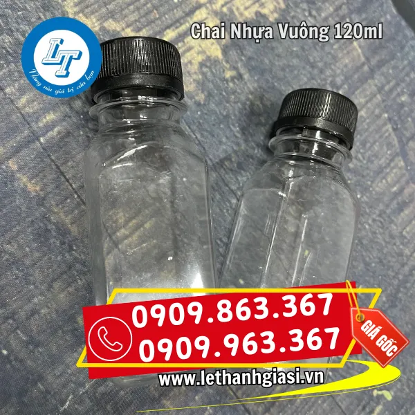 CHAI NHỰA VUÔNG NHỎ 120ML