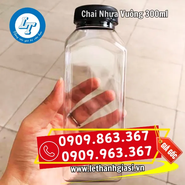 CHAI NHỰA VUÔNG 300ML