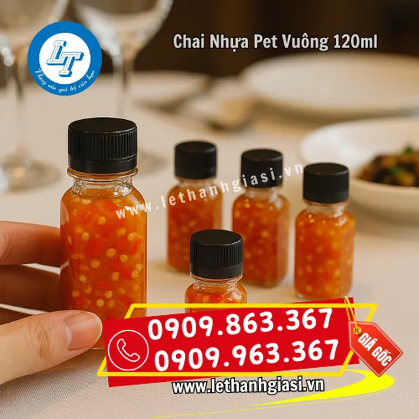 CHAI NHỰA VUÔNG NHỎ 120ML