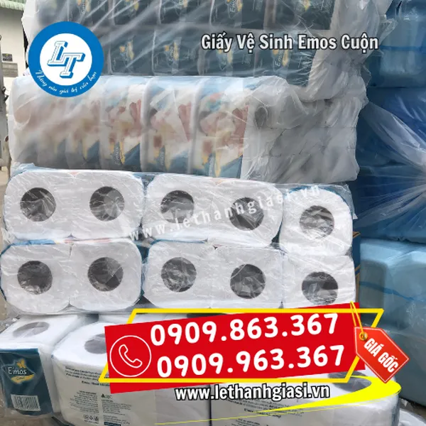 GIẤY VỆ SINH E'MOS CLASSIC XANH 2 LỚP