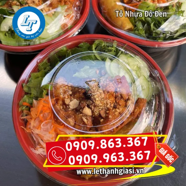 TÔ NHỰA ĐỎ ĐEN