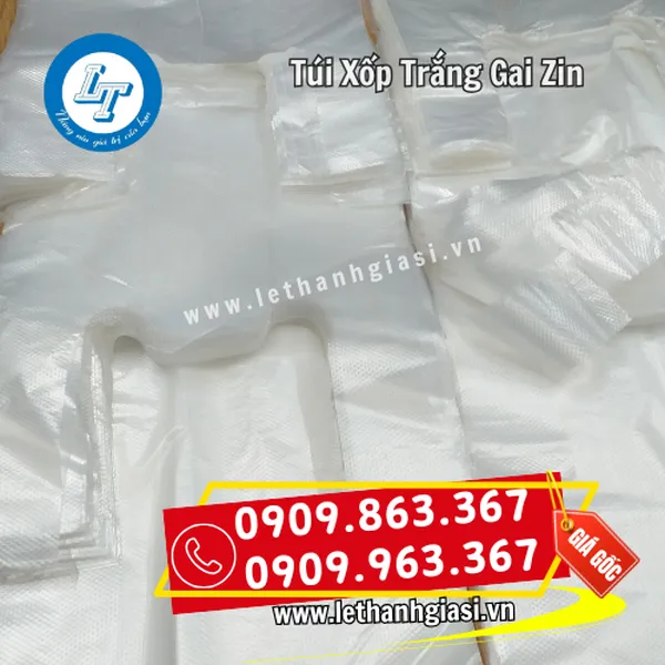 TÚI XỐP TRẮNG GAI ZIN