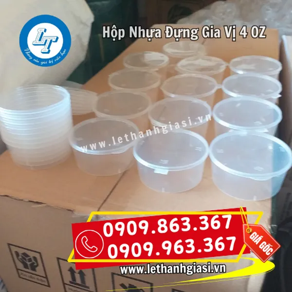 HỘP NHỰA ĐỰNG GIA VỊ 4OZ
