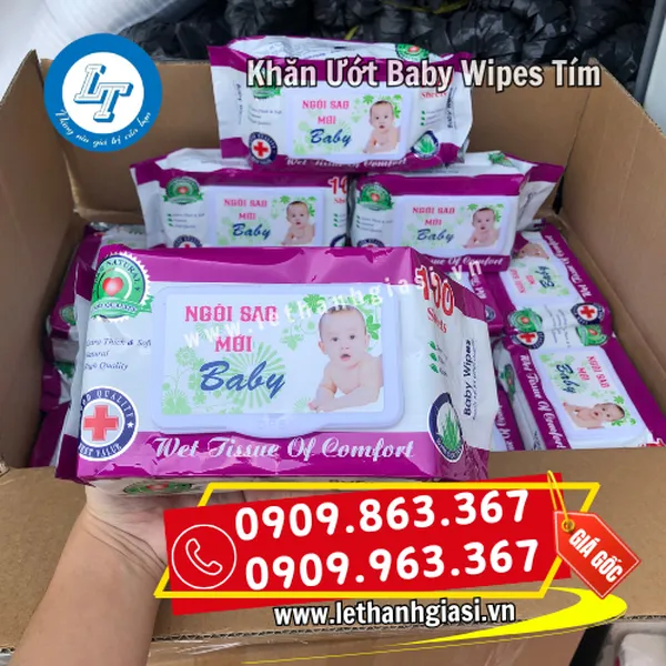 KHĂN ƯỚT BABY WIPES - TÍM