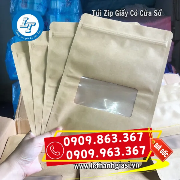 TÚI ZIP GIẤY CÓ CỬA SỔ