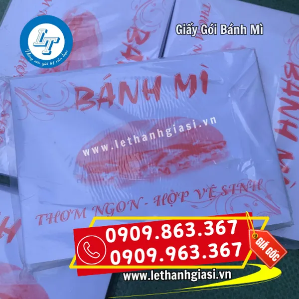 GIẤY GÓI BÁNH MÌ CÓ IN CHỮ