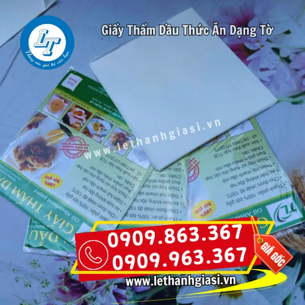 GIẤY THẤM DẦU THỨC ĂN DẠNG TỜ