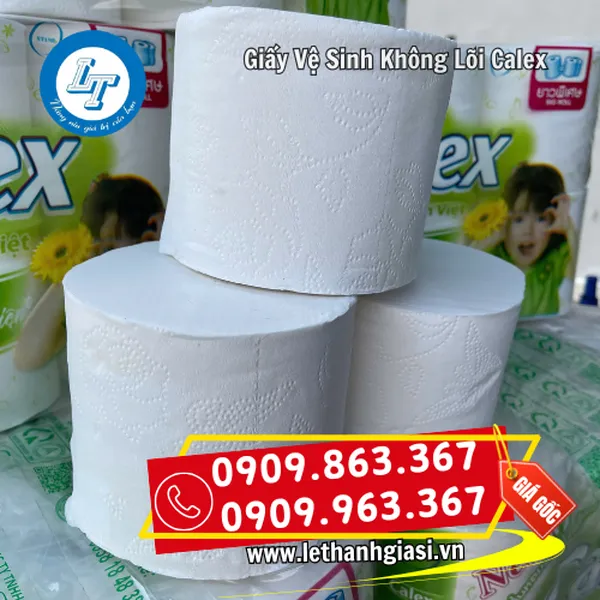 GIẤY VỆ SINH CUỘN KHÔNG LÕI CALEX