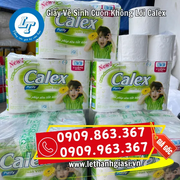GIẤY VỆ SINH CUỘN KHÔNG LÕI CALEX