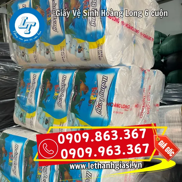 GIẤY VỆ SINH HOÀNG LONG 6 CUỘN
