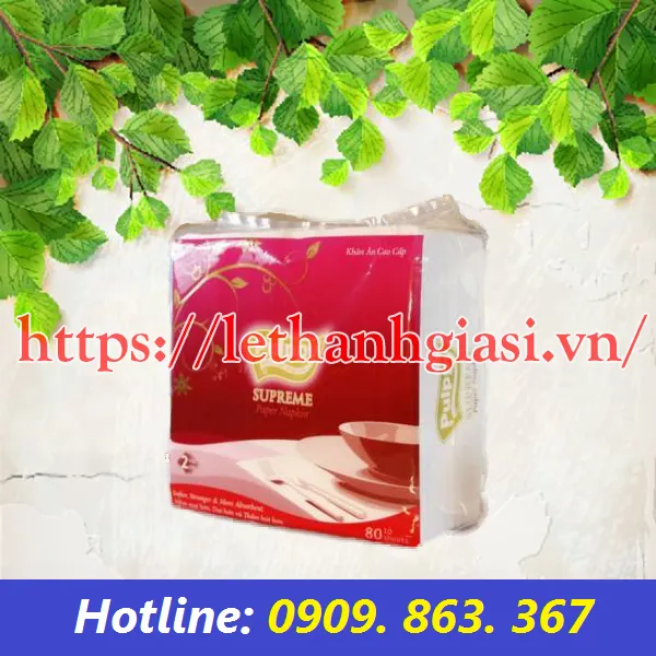 KHĂN GIẤY VUÔNG PUPPY  ĐỎ 80 TỜ/2 LỚP