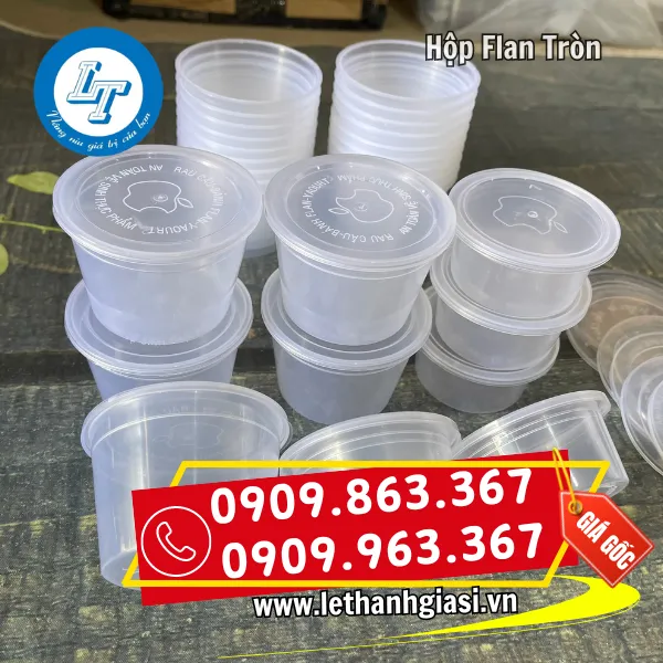 HỘP BÁNH FLAN TRÒN