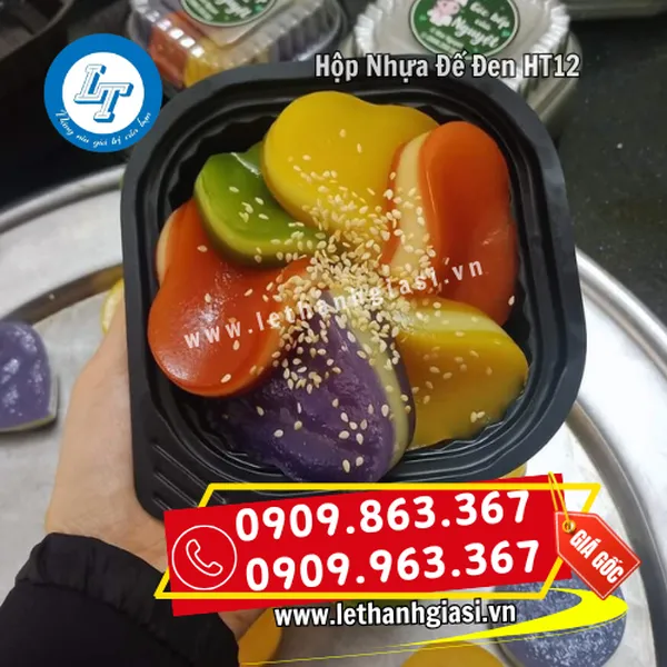 HỘP NHỰA ĐẾ ĐEN HT12