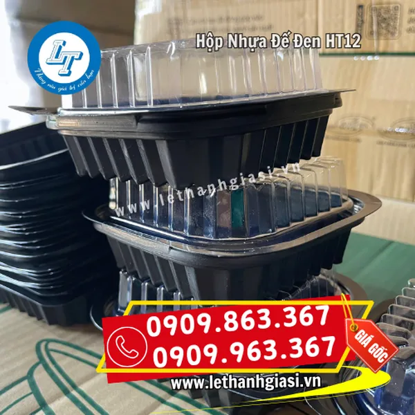 HỘP NHỰA ĐẾ ĐEN HT12