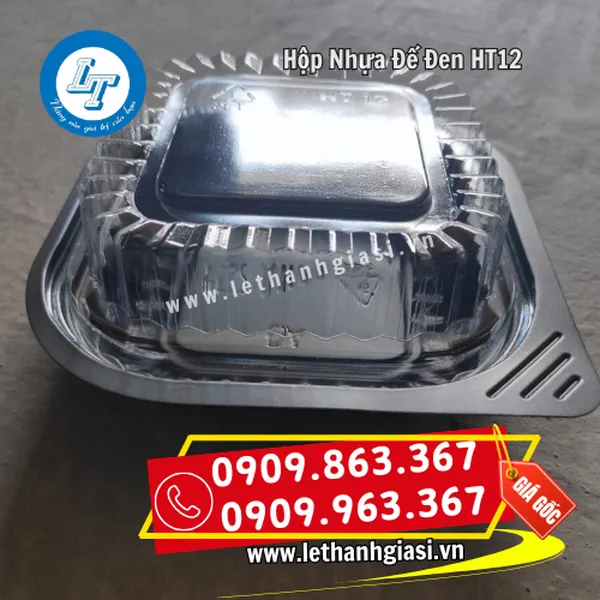 HỘP NHỰA ĐẾ ĐEN HT12