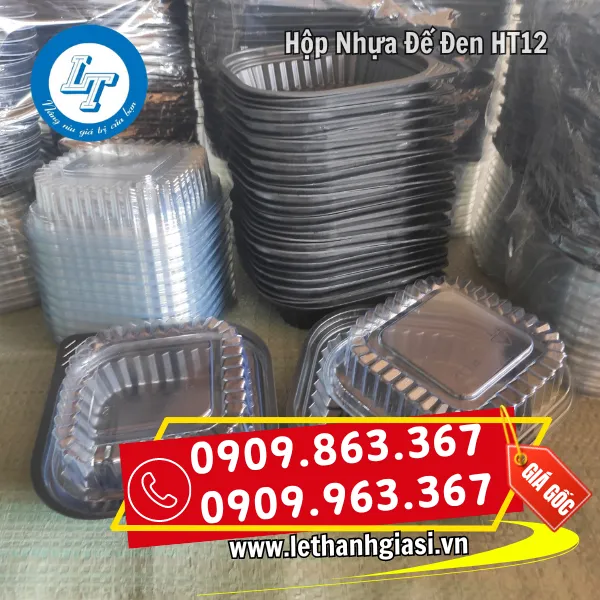 HỘP NHỰA ĐẾ ĐEN HT12