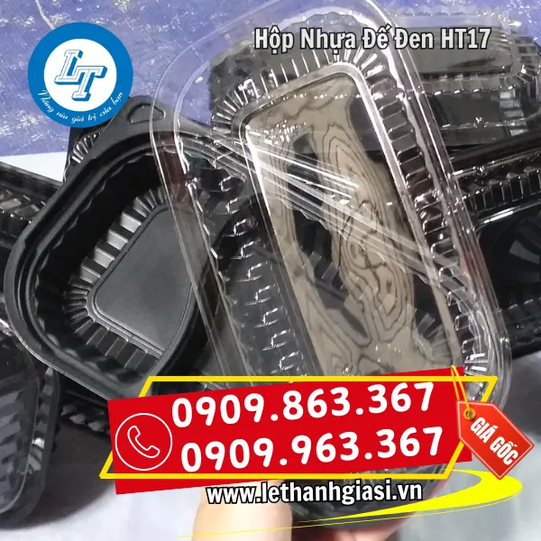 HỘP NHỰA ĐẾ ĐEN HT17