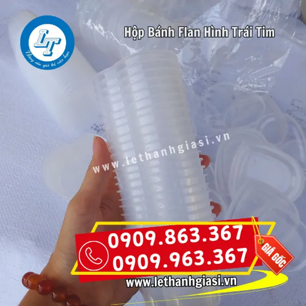 HỘP BÁNH FLAN TRÁI TIM