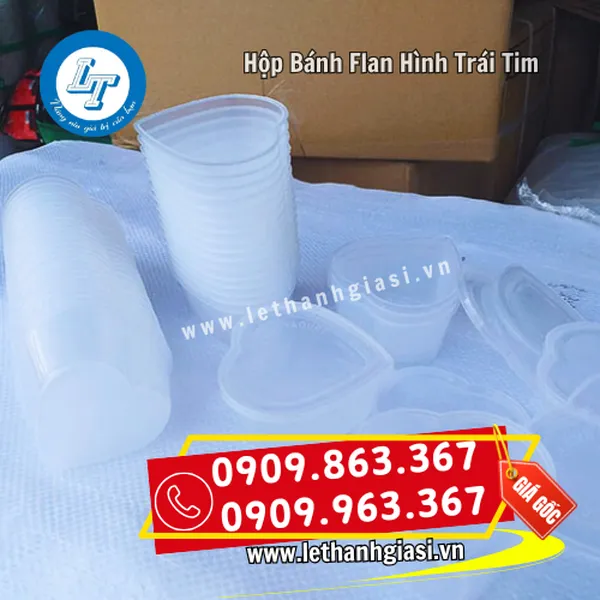HỘP BÁNH FLAN TRÁI TIM
